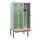 locker met bank,HxBxD 1950x900x815mm,3vak,vak B 300mm,draaigrendel