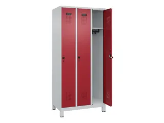 locker,HxBxD 1950x900x500mm,3vak,vak B 300mm,draaigrendel,voeten - 2
