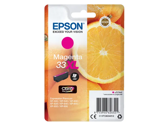 Inktcartridge Epson 33XL T3363 rood HC C13T33634012