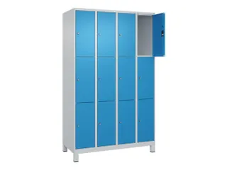 lockerkast,HxBxD 1950x1200x500mm,4x3vakken,vak B 300mm,cil.-slot - 1