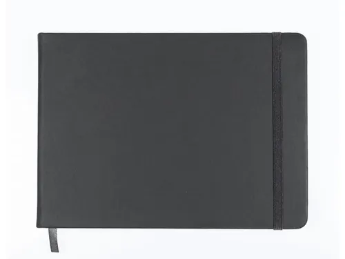 Schetsboek Kangaro A5 landscape cold grey PU HC 80 vel 140gr roomwit m