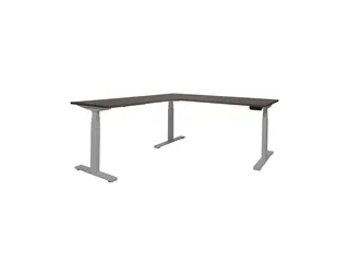 Elektrisch Hoekbureau Dextro Plus 180x200cm Frame Alu Blad Logan Eik - 1