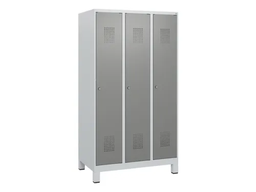 schoollocker,HxBxD 1630x900x500mm,3vak,vak B 300mm,cil.-slot,voeten