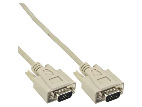 Kabel InLine S VGA 15HD M-M 2 meter beige en grijs