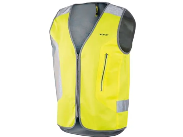 Tegra Geel Fluohesje met USB-oplaadbare verlichting Medium