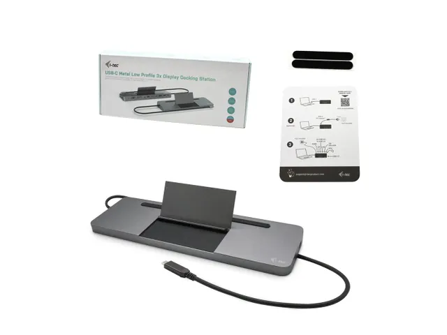 i-tec USB-C Metal Ergonomic 4K 3x Display Docking Station