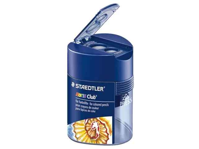 Puntenslijper Staedtler Noris 512 F dubbel met opvangbakje