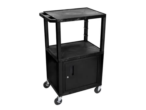 Kunststof etagewagen,draagverm. 150kg,laadvl. LxB 610x460mm,zwart