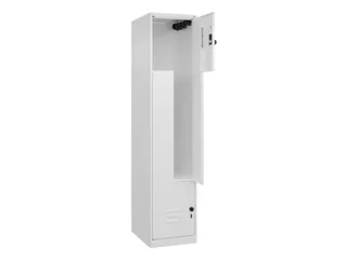 Z-garderobekast,HxBxD 1850x400x500mm,vak B 200/400mm,draaigrendel - 2