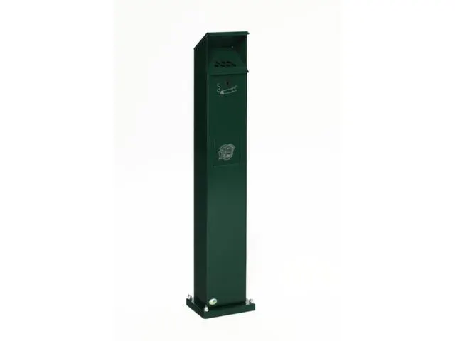 Combi-asbakstaander vierkant staalplaat 2/5 liter 1150x180x150mm Blauw