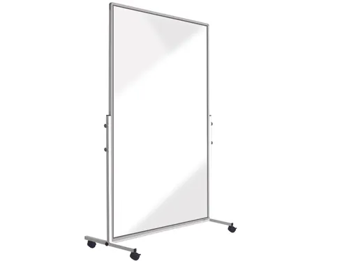 Verrijdbaar scherm 190x126cm transparant plexiglas met onderstel