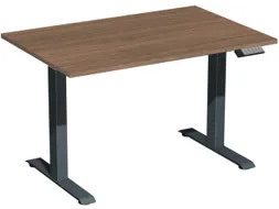 Elektrisch ihv bureau,HxBxD 630-1280x1200x800mm,blad notenboom