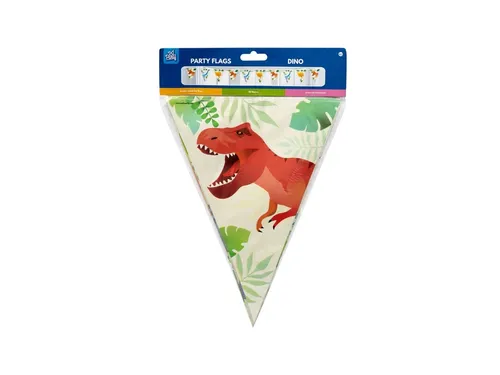 Vlaggenlijn 10 meter Party Flags foil Dino