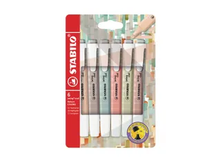 Markeerstift STABILO Swing cool nature assorti 6 stuks - 2