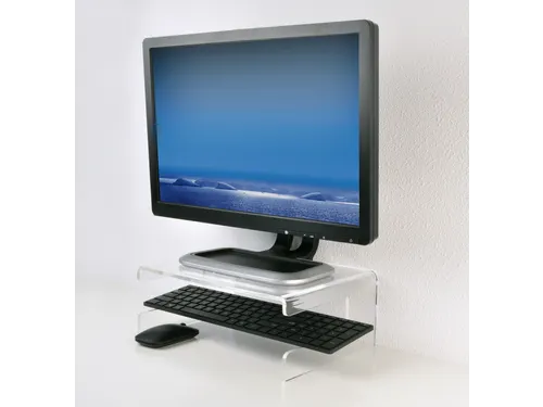 Monitorstandaard Transparant Acryl 120mm