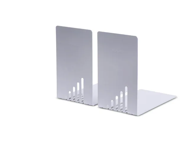 Boekensteunen Metaal 14x12x14cm Wit 2 Stuks