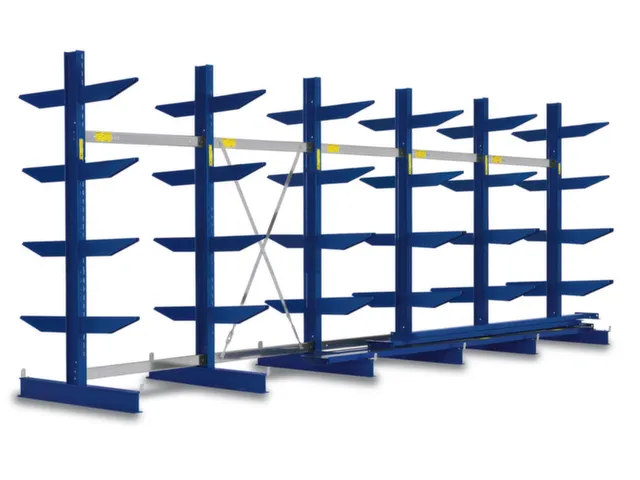 Draagarmstelling 1980x5366x900mm 2x5etages 1320kg/etage Ral5010