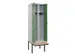 locker met bank,voor scheiding van kleding,HxBxD 2120x600x815mm,2vak