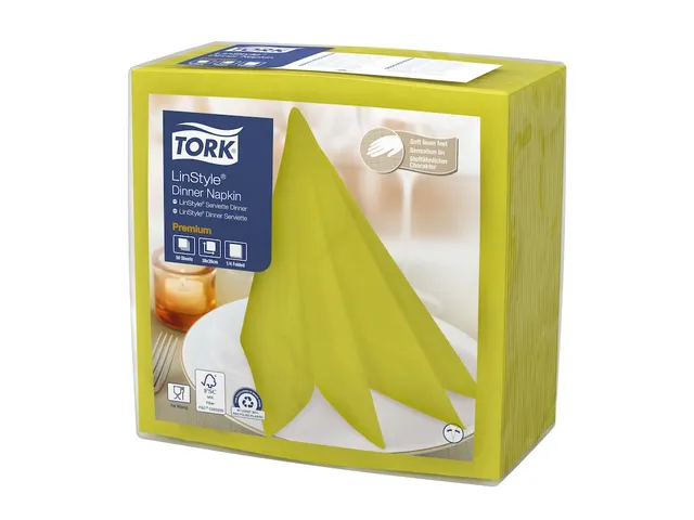 Serviette Tork 478876 Premium LinStyle Dinner Pistache