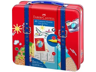 Viltstiften Faber-Castell Connector in reiskoffer, inhoud 46 stuks - 2