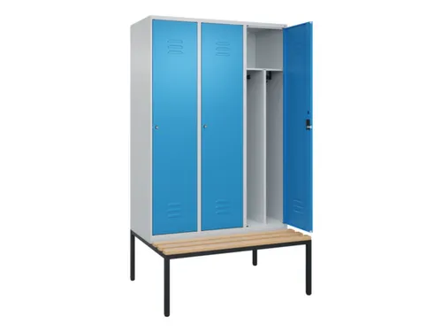 locker voor scheiding van kleding,HxBxD 2120x1200x815mm,3vak