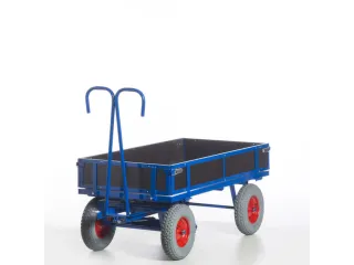 Handtrekwagen 4 Wielen 1000kg 1560x760mm Houten Wanden Luchtbanden - 12