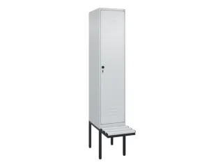 locker met bank,HxBxD 2120x400x815mm,1vak,vak B 400mm,draaigrendel - 1