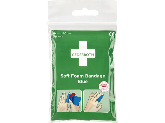 Cederroth 51011023 Soft Foam Bandage Blauw 6 x 40cm 40 stuks