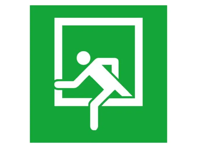 Bord Voor Vluchtroutesignalering,Nooduitgang,Sticker,Folie