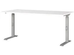 In hoogte verstelbaar bureau,HxBxD 680-910x1600x800mm,blad wit