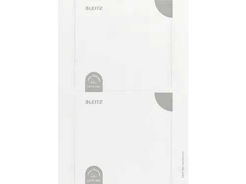 Rugetiket Leitz breed/kort 62x192mm zelfklevend wit printbaar