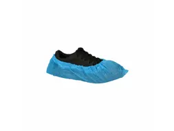 CPE schoenovertrek blauw 410x150mm 75 micron geruwd 1000 stuks