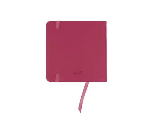 Schetsboek Kangaro 12x12cm ruby PU HC 80 vel 140gr roomwit met elastie