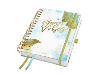 Spiraal-agenda Inspire A5 2026 (NL/FR/ EN/DU) Good Vibes hardcover - 2