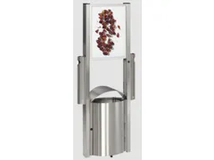 Afvalbak RVS 50 liter 800x480mm verzinkt 2asbakken reclamevlak