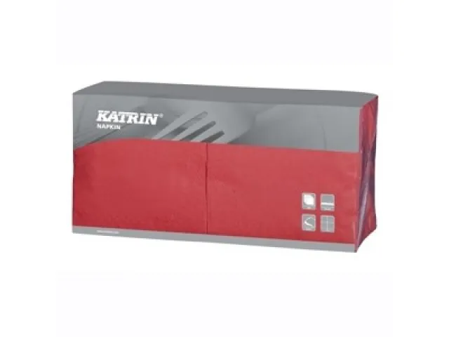 Servet Katrin 33cm 2-laags rood/ds4x250