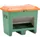 strooigoedbak,200l,HxBxD 690x890x600mm,GVK,groen,deksel oranje