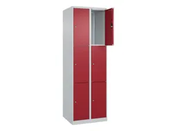 lockerkast,HxBxD 1850x600x500mm,2x3vakken,vak B 300mm,cil.-slot
