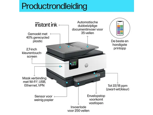 Multifunctional inktjetprinter HP Officejet 9120E
