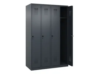 locker,HxBxD 1850x1200x500mm,4vak,vak B 300mm,draaigrendel - 2