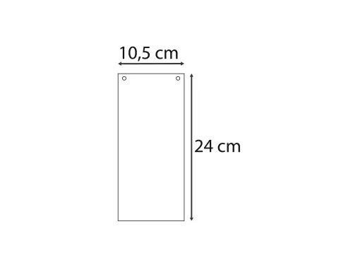 Tabstroken horiz180g perfo 105X240mm ass