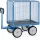 Handtrekwagens 6444v 1000kg 1200x800mm Draadgaas Massief Rubber