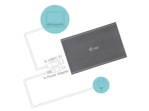 i-tec CAMYSAFEDUALM2, SDD-behuizing, M.2, SATA III, 10 Gbit/s, USB-aan