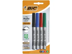 Viltstift Bic ecolutions rond fijn assorti blister à 4 kleuren