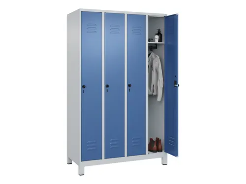 locker,HxBxD 1950x1200x500mm,4vak,vak B 300mm,draaigrendel,voeten