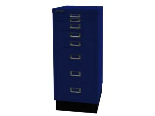 kantoor-ladekast HxBxD 670x279x380mm 8 laden romp oxfordblauw staal - 4