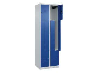 Z-garderobekast,HxBxD 1850x600x500mm,vak B 150/300mm,cil.-slot - 2