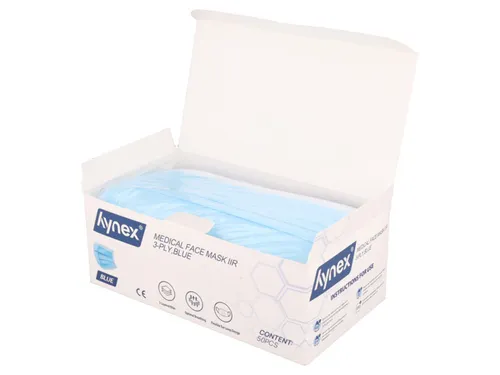Mondmasker Hynex IIR 3-laags 50 stuks blauw