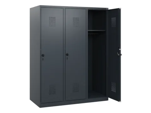 schoollocker,HxBxD 1530x1200x500mm,3vak,vak B 400mm,draaigrendel