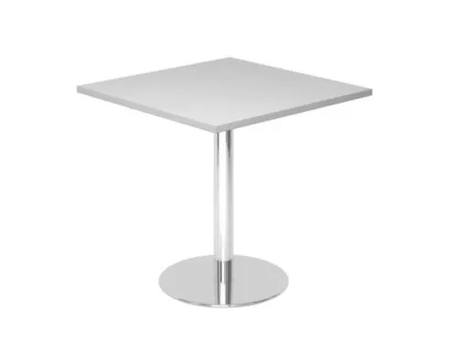 vergadertafel,HxBxD 745x800x800mm,vierkant,schotelvoet chroom